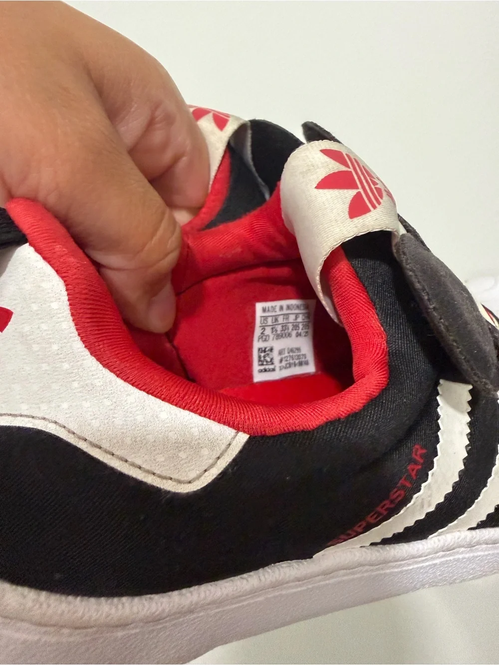 adidas Kids Mickey Mouse Slip-On Sneakers - Black White Red